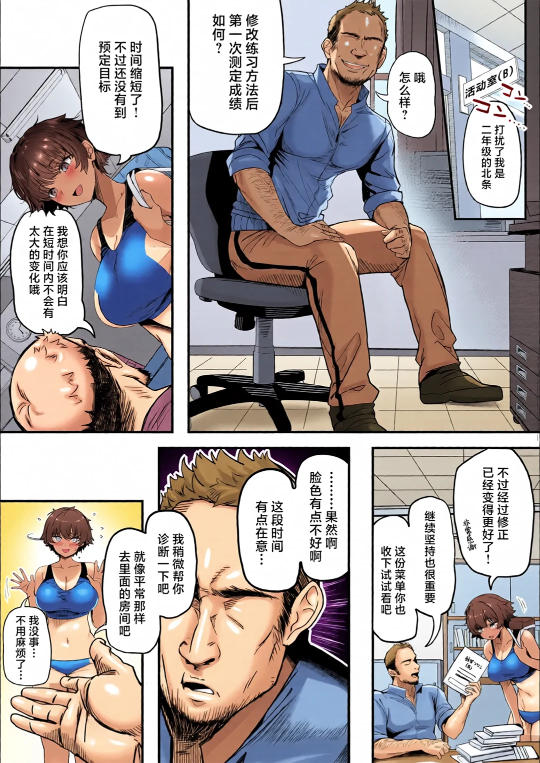 田径部的女汉子同级生被中年顾问雌性化的全过程