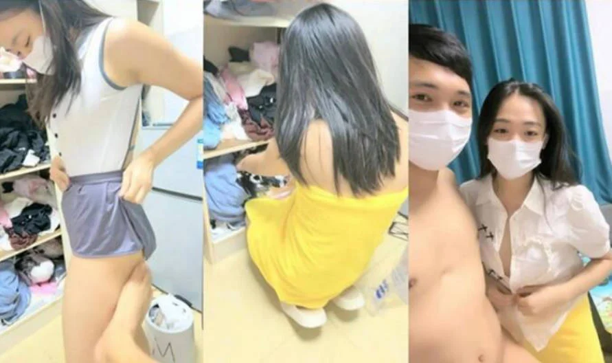 震惊！最新力作，香港浸会大学老师，【英语老师在读研】，边上网课边吃鸡，黑森林湿漉漉，被男友骚扰