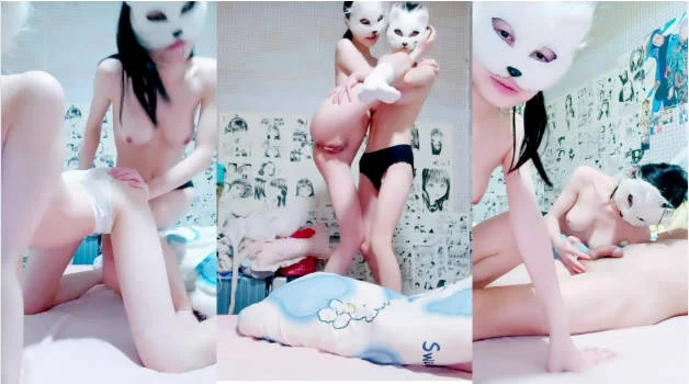 极品少女姐妹花！白皙皮肤美乳！有男主加入玩的尽兴，扶吊美臀骑乘位，抽插爽的娇喘呻吟，小穴水嫩多汁